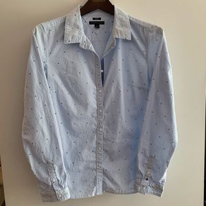 Tommy Hilfiger button up logo collared shirt